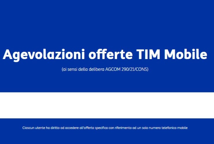 Offerte Tim per la disabilità